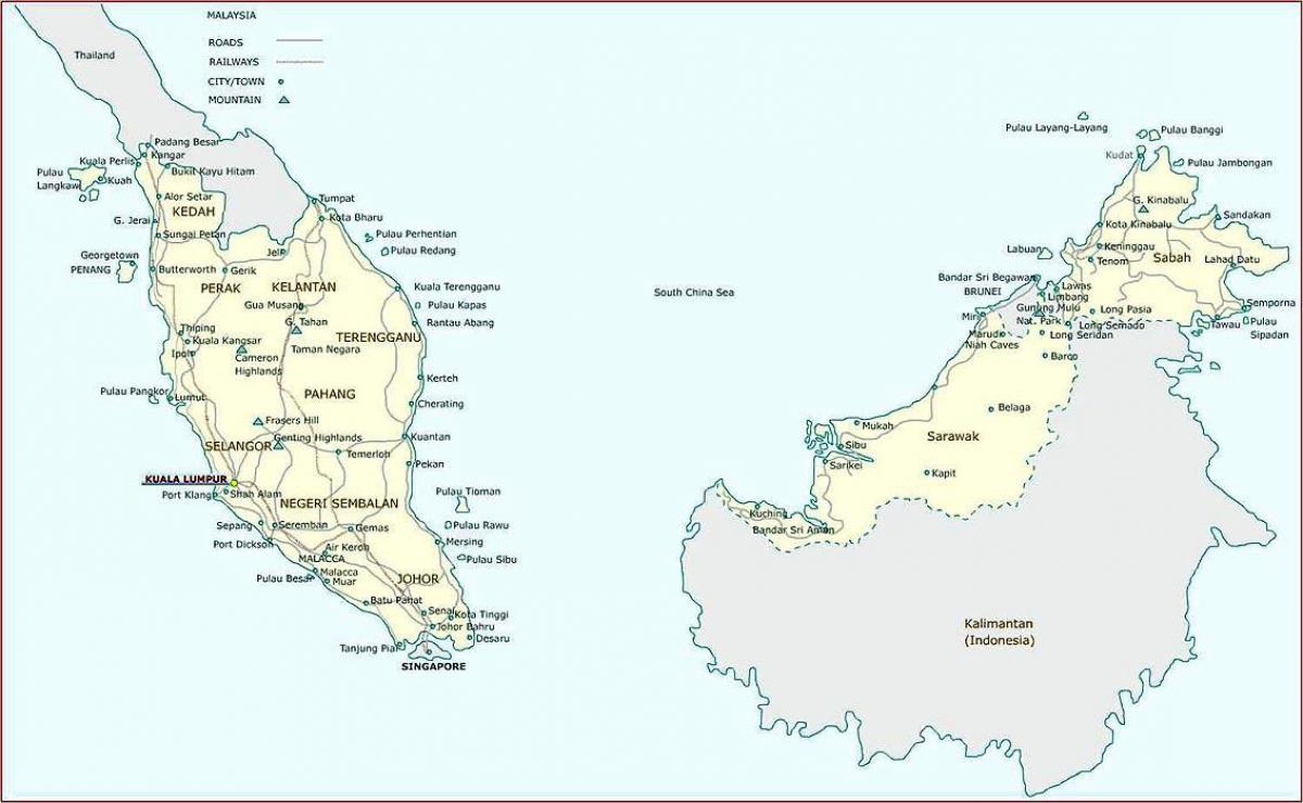 detalizētu karti malaizija