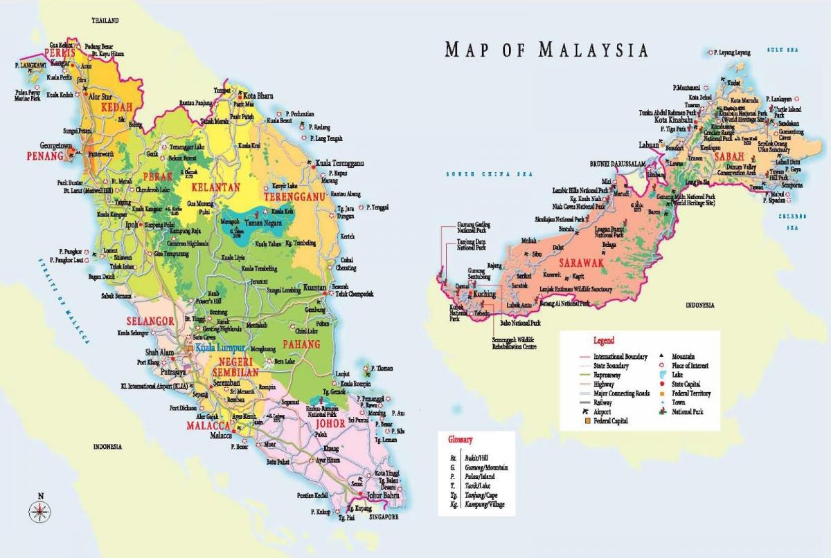 tūrisma karte malaizija