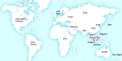 Pasaules kartes, kas parāda malaizija