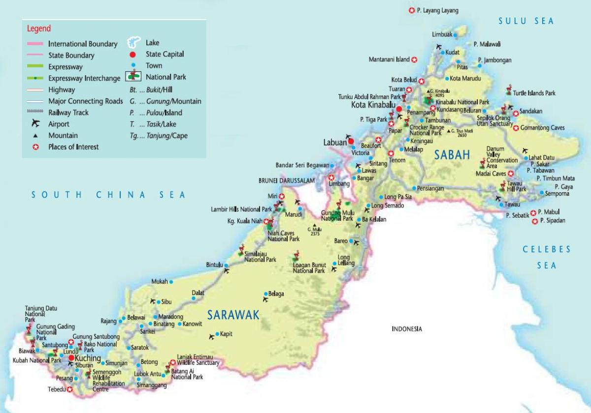 ceļu karte pussalas malaizija