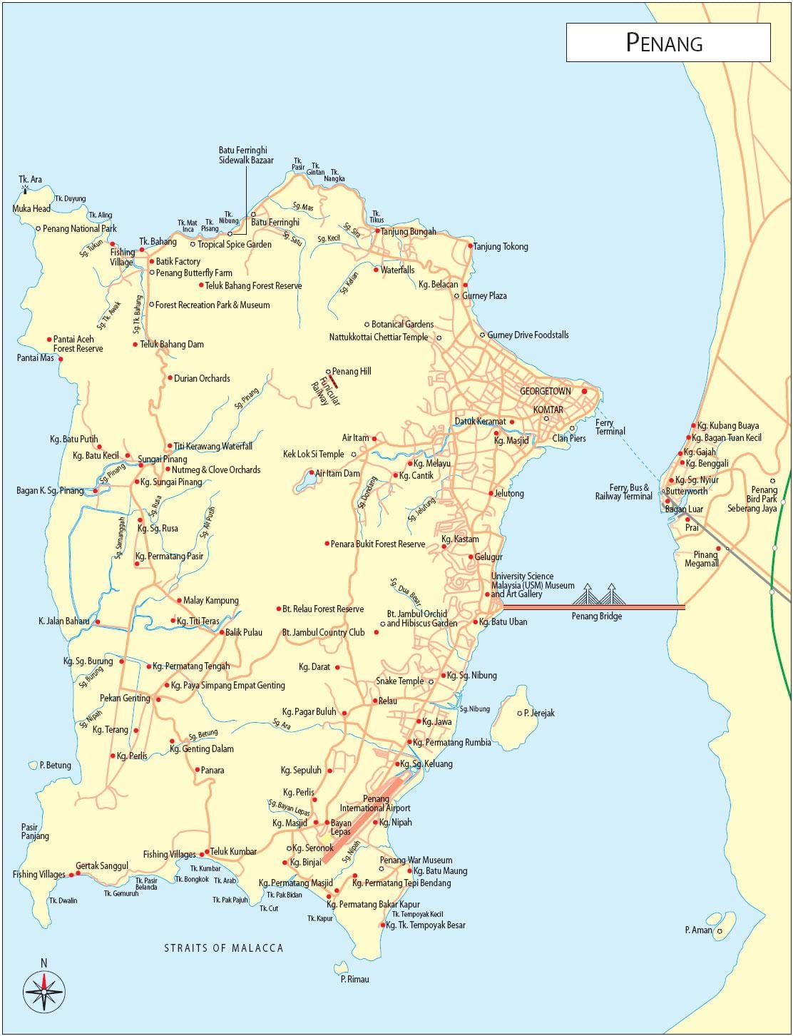 kartes pulau pinang malaizija
