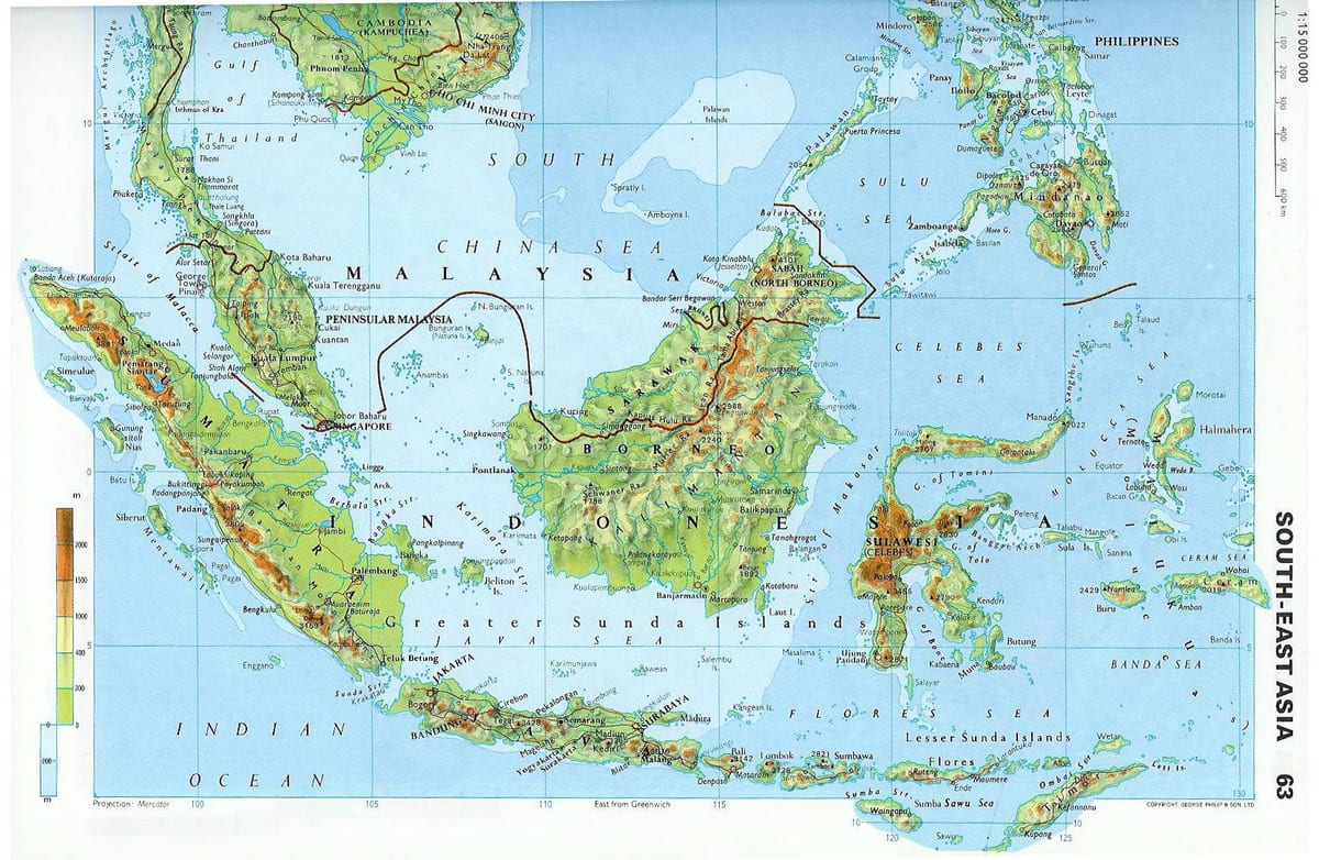 malaizija kontūra kartē