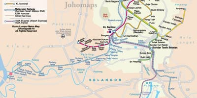 Malaizija metro karte