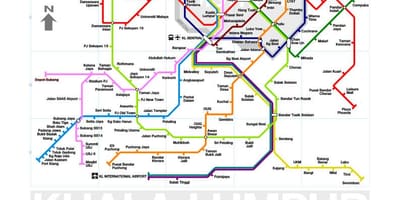 Mrt 3 līniju, maršruta karte malaizija